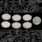 Vintage Basket Antiqued Silver Plated Brass Cameo Frames for 24mm x 18mm Side Profile with Hanging Rings - Set of Six - S-F30